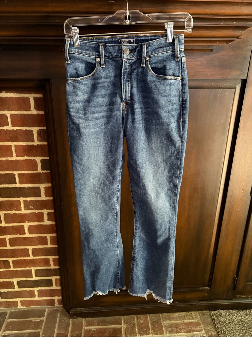 Abercrombie high rise ankle flare sz 2